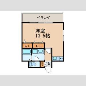 名駅キクイビル（403） 間取り図画像
