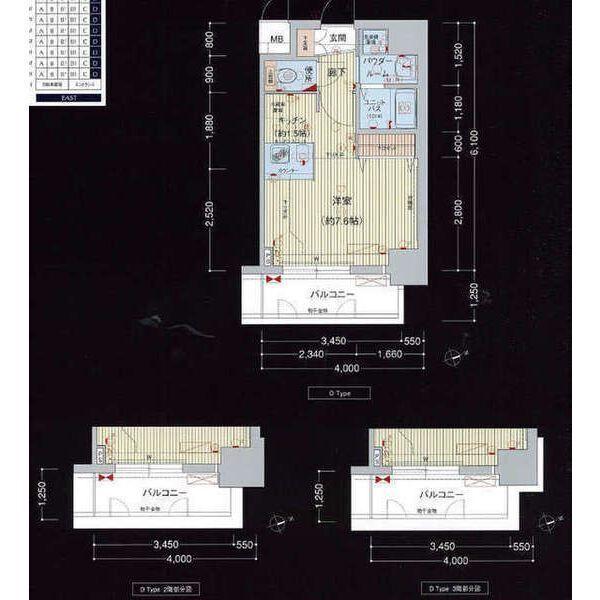 プレサンス名古屋駅前プラチナム（1106） 間取り図画像
