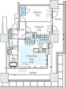 プラウドタワー名駅（404） 間取り図画像