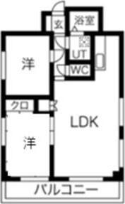 シャトレ大万（302） 間取り図画像