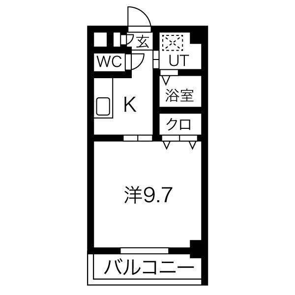 Y.S.ハイツ万代（101） 間取り図画像