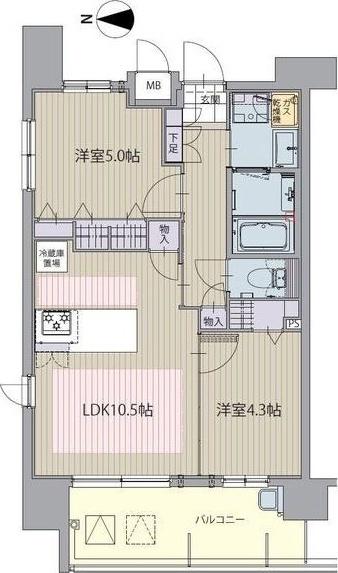 パルティール庄内通（1101） 間取り図画像