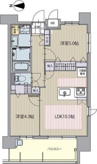 パルティール庄内通（1102） 間取り図画像
