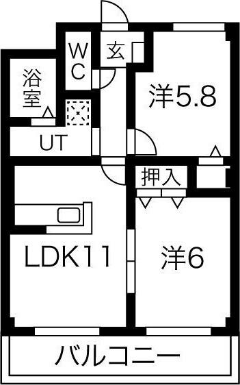 菊井中京ハイツ（202） 間取り図画像