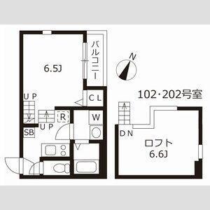 ハーモニーテラス白子町（202） 間取り図画像