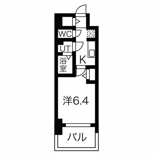メイクス名駅南Ⅱ（402） 間取り図画像