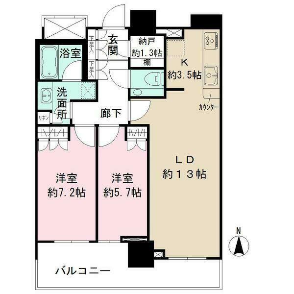 ブリリアタワー名古屋グランスイート（1303） 間取り図画像