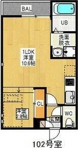 Grandticアビタ中村公園（102） 間取り図画像