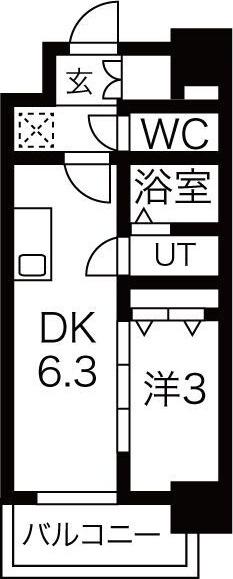 メイクスWアート名駅南Ⅲ（804） 間取り図画像