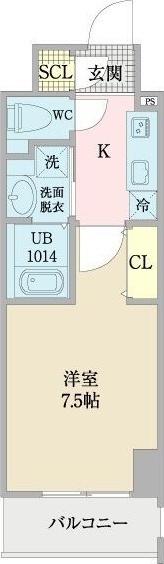 プレイズシード浅間町（503） 間取り図画像