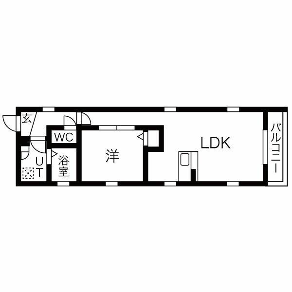 Leo Aries 花の木（201） 間取り図画像