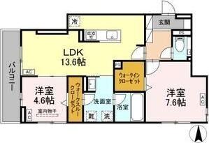 セレスティア草薙町（202） 間取り図画像