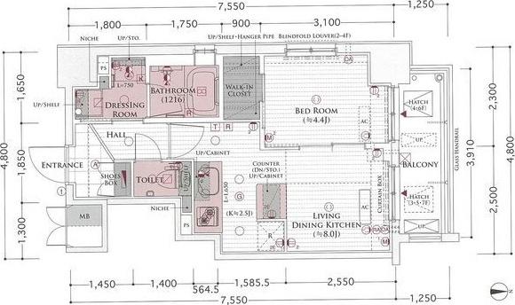エステムプラザ名古屋D.C.2027（301） 間取り図画像