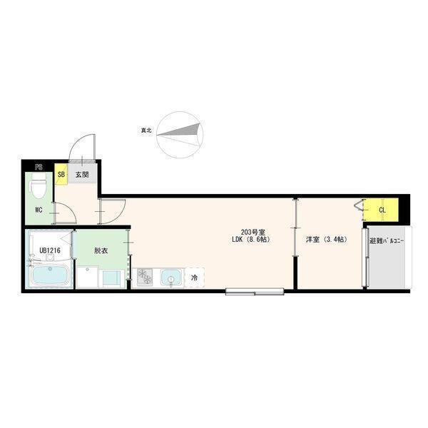 スカイブルーム（203） 間取り図画像