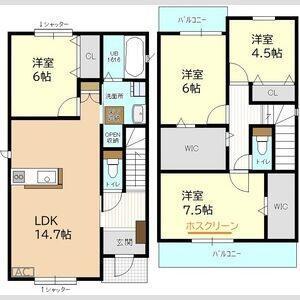 西原町22KODATEXⅥ-B（0000B） 間取り図画像