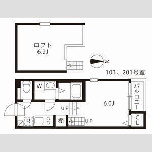ハーモニーテラス草薙町（101） 間取り図画像