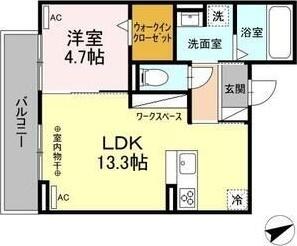 コンフォール白菊（202） 間取り図画像