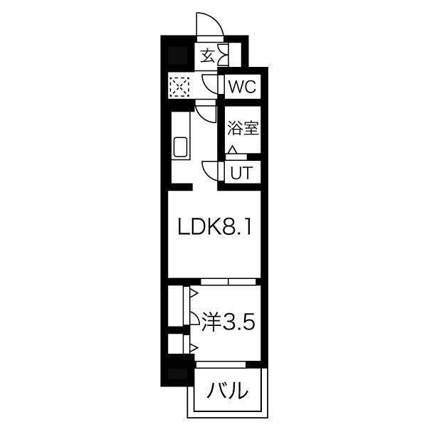 ファステート名古屋駅前アルティス（706） 間取り図画像