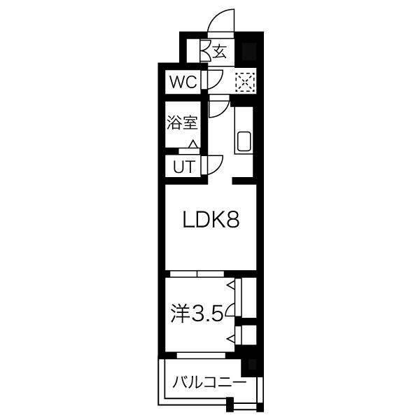 ファステート名古屋駅前アルティス（607） 間取り図画像