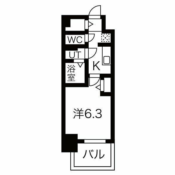 メイクス名駅南Ⅱ（808） 間取り図画像