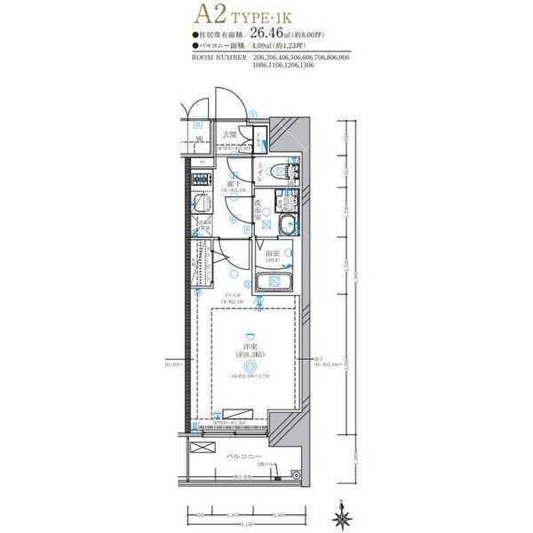 ディアレイシャス名古屋太閤通Ⅳ（1006） 間取り図画像