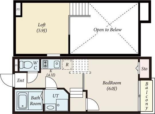 Creo本陣弐番館（101） 間取り図画像