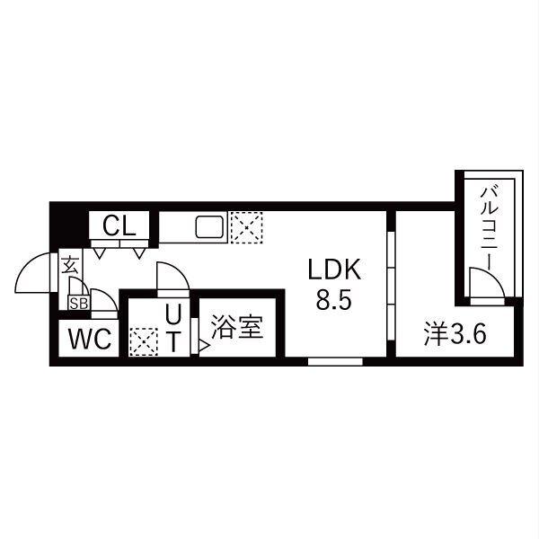 MOVE中村公園PREMIO（102） 間取り図画像