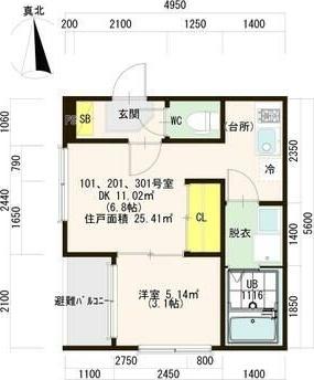 La Luce中村公園（101） 間取り図画像