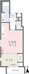 Ｃｈｅｒｉｍ中村公園Ｗｅｓｔ（102） 間取り図画像