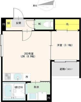 ハーモニーテラス　中村公園ヒルズ（203） 間取り図画像