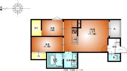 REGALEST THE 中村公園（202） 間取り図画像