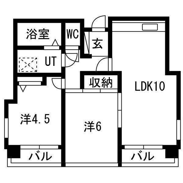グランディ城見Ⅰ（3B） 間取り図画像