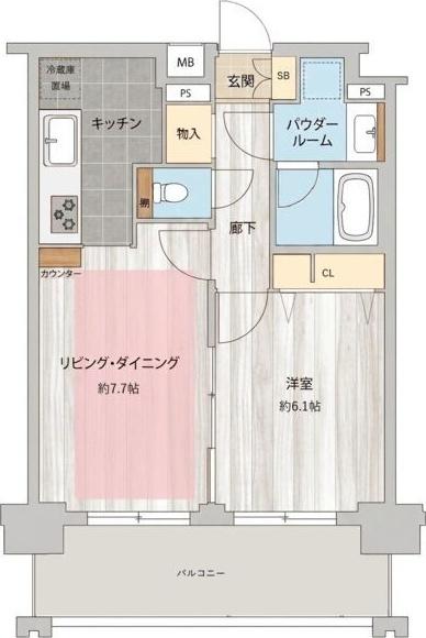 プレサンス名古屋STATIONアブソリュート（1302） 間取り図画像