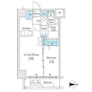 プレイズシード名古屋亀島（406） 間取り図画像