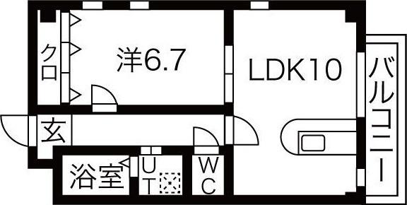 ウエストプレイストクヤマ（101） 間取り図画像