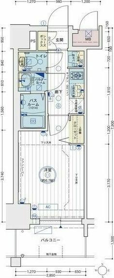 エステムコート名古屋グロース（203） 間取り図画像