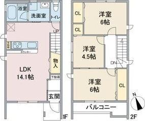エルフィー南川（C） 間取り図画像