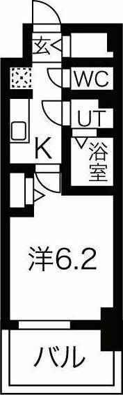 メイクス名駅南Ⅱ（1207） 間取り図画像