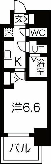 メイクス名駅南Ⅱ（301） 間取り図画像