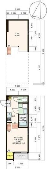 Loft11名駅西（202） 間取り図画像