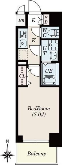 S-RESIDENCE名駅NorthⅡ（507） 間取り図画像