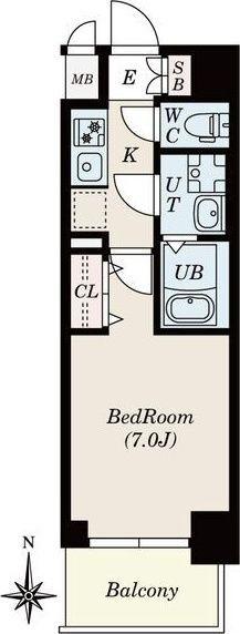 S-RESIDENCE名駅NorthⅡ（707） 間取り図画像