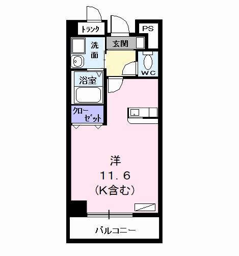 メゾンカルム（405） 間取り図画像