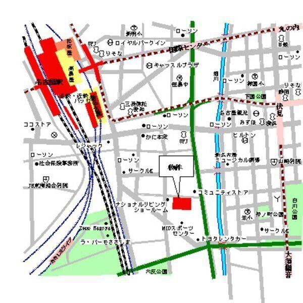 パークアクシス名駅南（911） 地形図・案内図