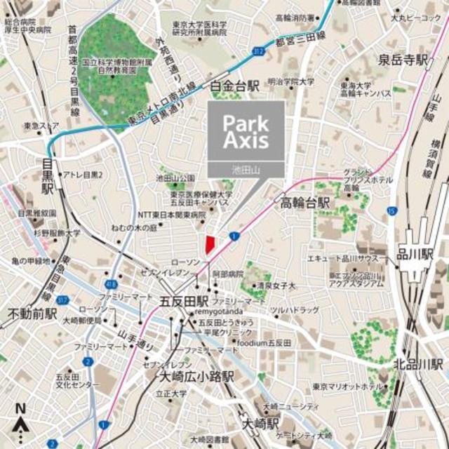 パークアクシス池田山（207） 地形図・案内図