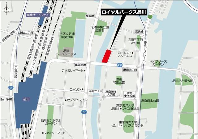 ロイヤルパークス品川（2804） 地形図・案内図