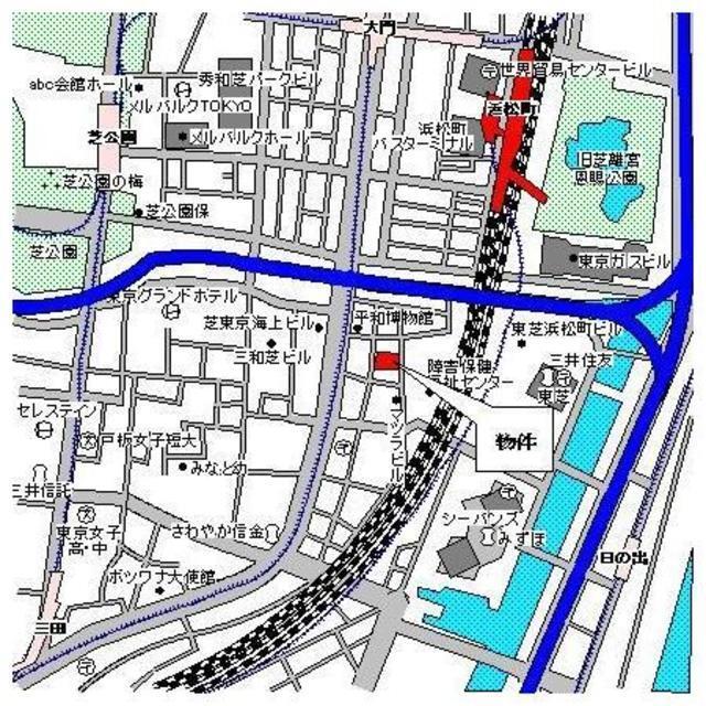 パークアクシス浜松町（1005） 地形図・案内図