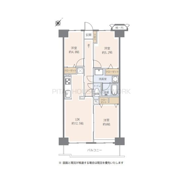 6階部分、南東向き、陽当り・眺望良好