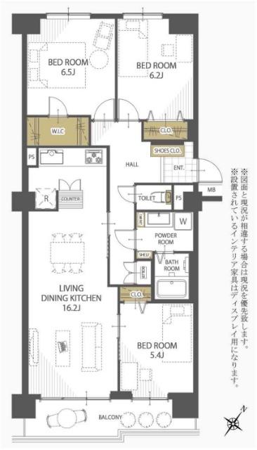 京成サンコーポ稲毛壱号棟　〜リフォーム済〜 間取り図画像