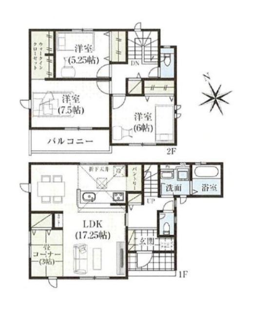 千葉市誉田町９期　２号棟 間取り図画像
